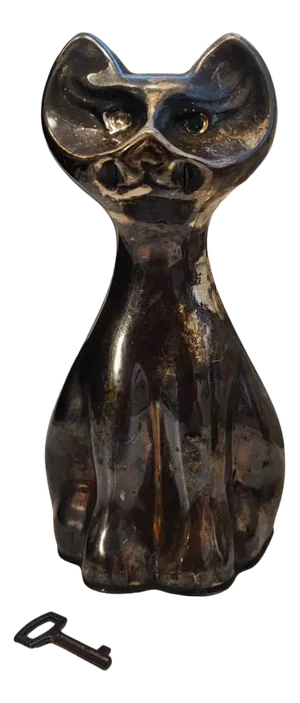 Vintage Cat Piggy Bank, 1970s