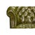 Wood Pair of Green Leather Barrel Back Chairs For Sale - Image 7 of 12