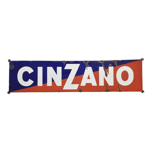 Cinzano Advertising Enamel Plaque For Sale - Image 6 of 6