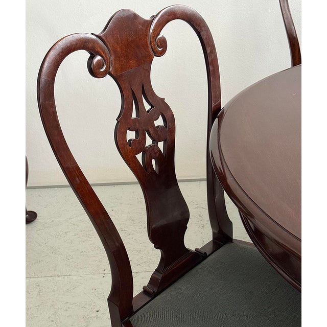Brown Antique Dining Set in the style of Gerstel, 1930s, Set of 7 For Sale - Image 8 of 18
