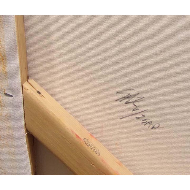 Steve Kaufman Steve Kaufman "Marilyn Monroe" Serigraph on Canvas Hand Signed# Orange Canvas For Sale - Image 4 of 4