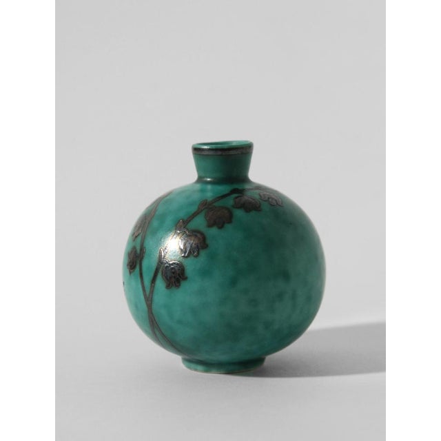 Argenta Lily of the Valley Miniature Vase by Wilhelm Kåge for Gustavsberg, 1930s For Sale - Image 3 of 4