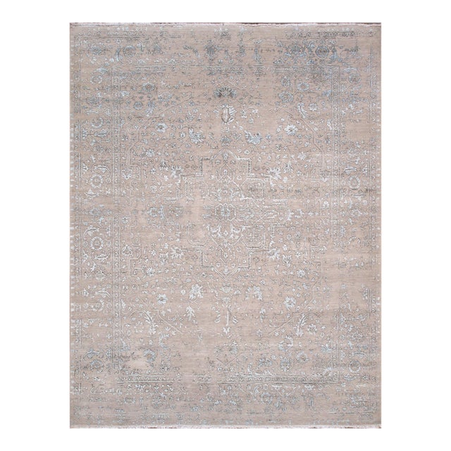 Pasargad Home Transitional Silver Area Rug, 8' 0'' X 10' 3'' For Sale