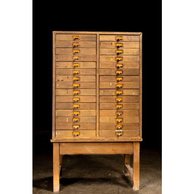 Wood c. 1960 Thirty Drawer Small Parts Cabinet For Sale - Image 7 of 7