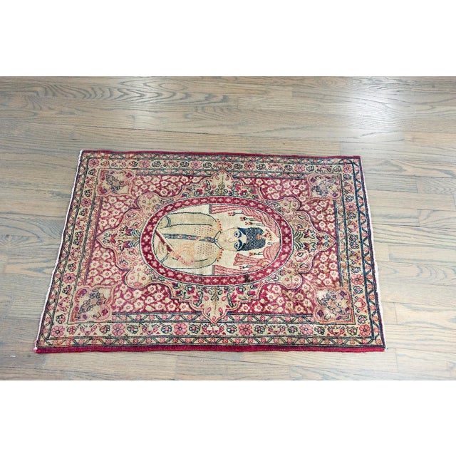 Early 20th Century Persian Pictorial Lavar Kirman Rug For Sale - Image 14 of 15