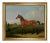 "Bay Horse in a Field" Contemporary Reproduction Print on Canvas, Framed 23-1/2" X 27-1/2" For Sale