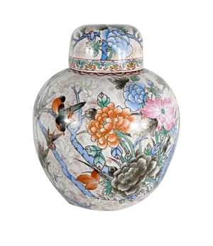 Antique Chinese Lid Pot, 1890s