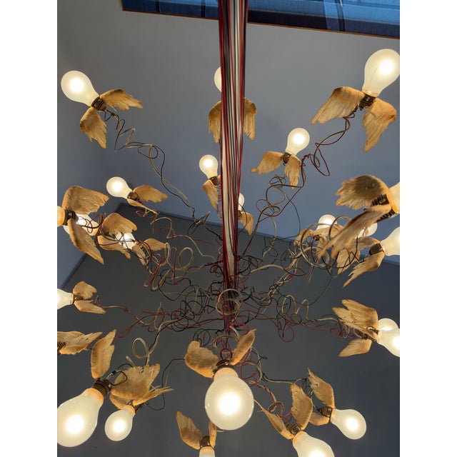 Metal Birds Birds Birds Chandelier by Ingo Maurer, 1992 For Sale - Image 7 of 9