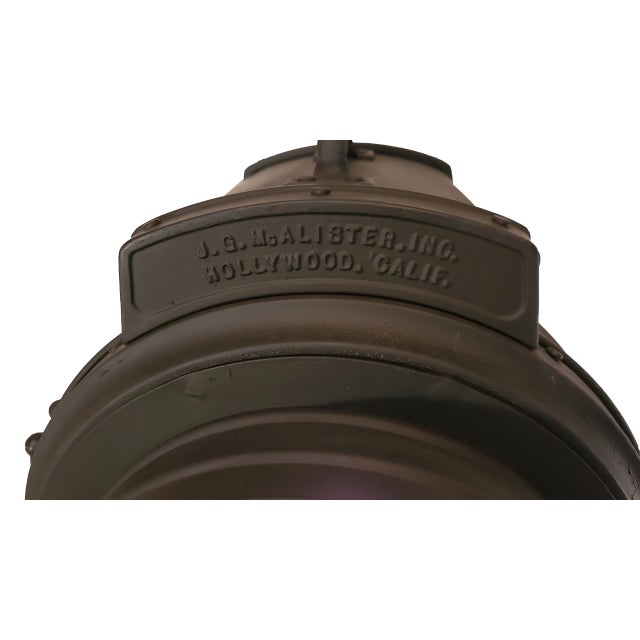 Metal Vintage McAlister Hollywood Spotlight on Rolling Tripod For Sale - Image 7 of 7