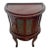 Late 20th Century China Cabinet Demilune Half Moon Shape Curio Display, Led Lighted, Beveled Glass For Sale