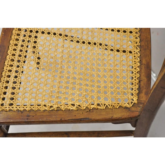 Mid 19th Century Antique Italian Biedermeier Arts & Crafts Walnut Bowtie Chiavari Side Chair Pair For Sale - Image 11 of 12