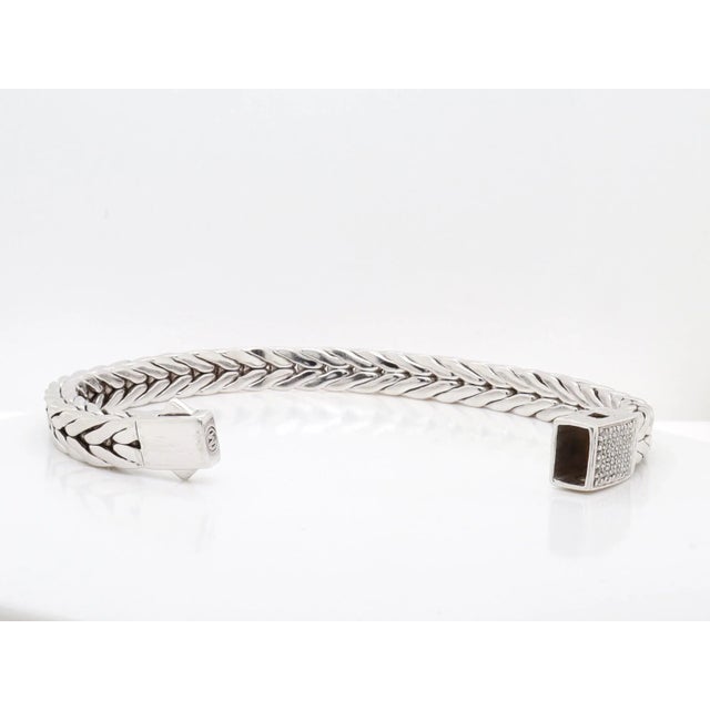 John Hardy 9mm Sterling Silver 'Icon' Chain Bracelet With Diamond Clasp For Sale - Image 14 of 17