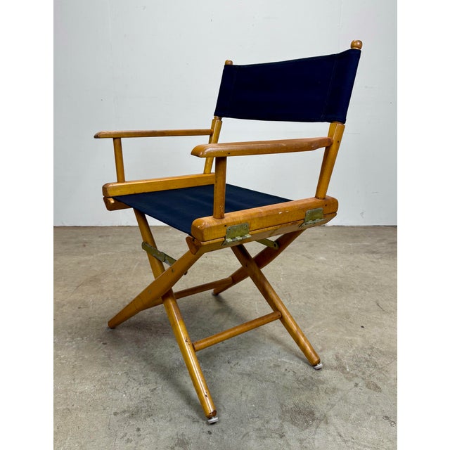 Black Vintage 1980’s Director’s Chairs by Telescope Made in Usa New Slings For Sale - Image 8 of 12