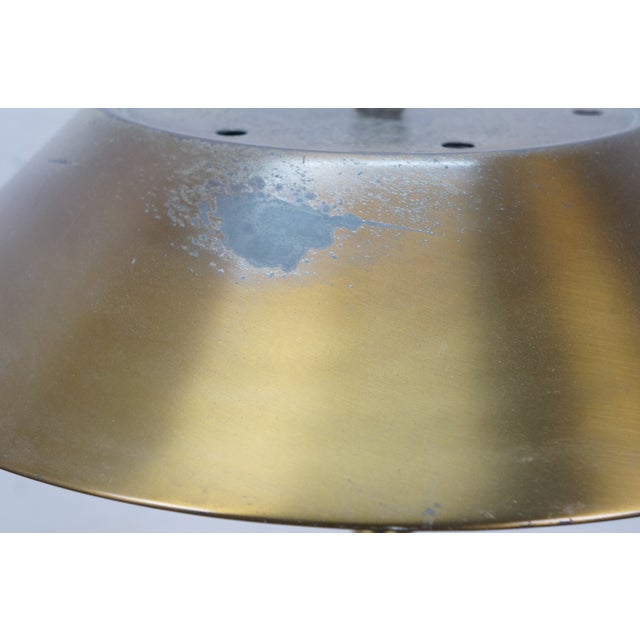 Mid 20th Century Mid Century Modern National Lighting Brushed Brass Mushroom Ufo Lamp 21" For Sale - Image 10 of 13