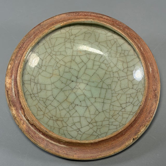 Antique Longquan Celadon Lotus Petal Lidded Bowl, Chinese Ceramic Vessel For Sale - Image 6 of 8
