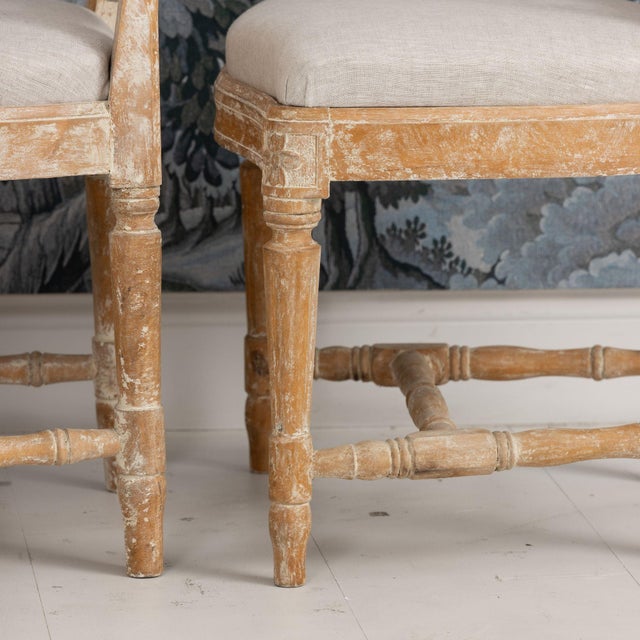 Set of Four 18th C. Swedish Gustavian 'Model' Chairs in Original Paint For Sale - Image 16 of 17
