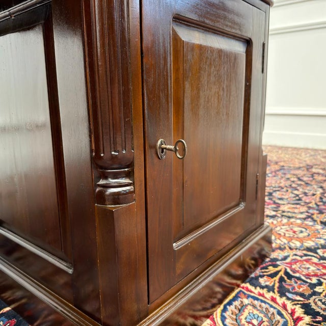 English Desk and Desk Chairs, Set of 3 For Sale - Image 13 of 18