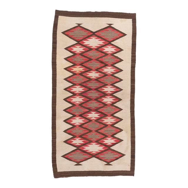 Vintage Circa 1950 Navajo Style Rug 3ft 5in X 6ft 10in For Sale