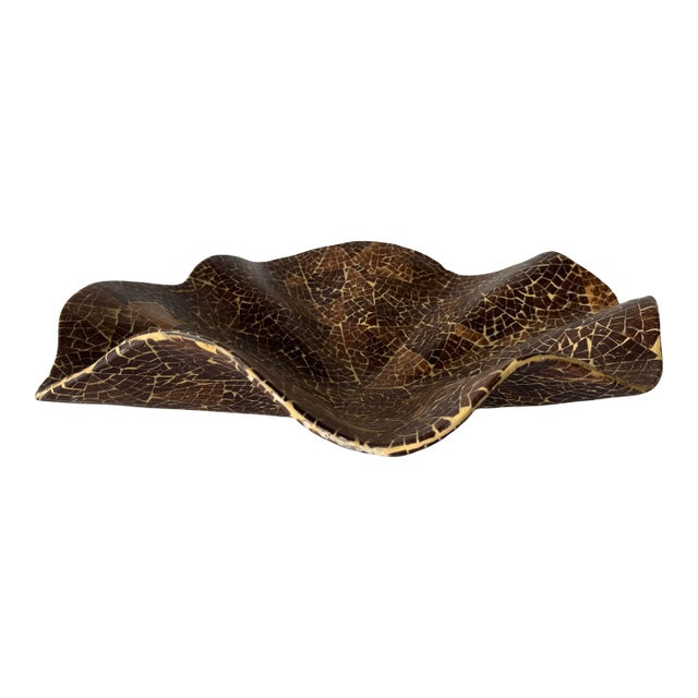 Large - 1980s Vintage Organic Cococnut Shell Sculptural Bowl/Sold For Sale