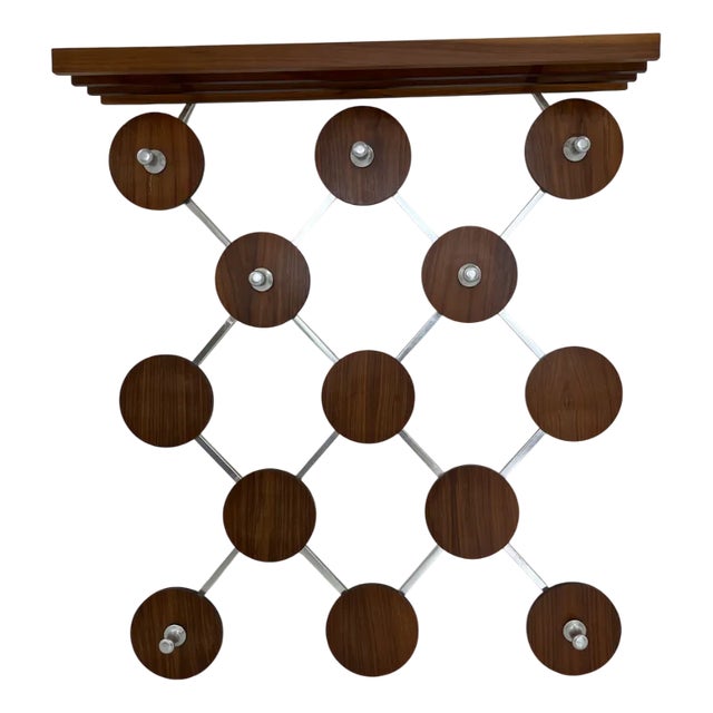 Vintage Scandinavianteak and Metal Coat Rack, 1960s For Sale