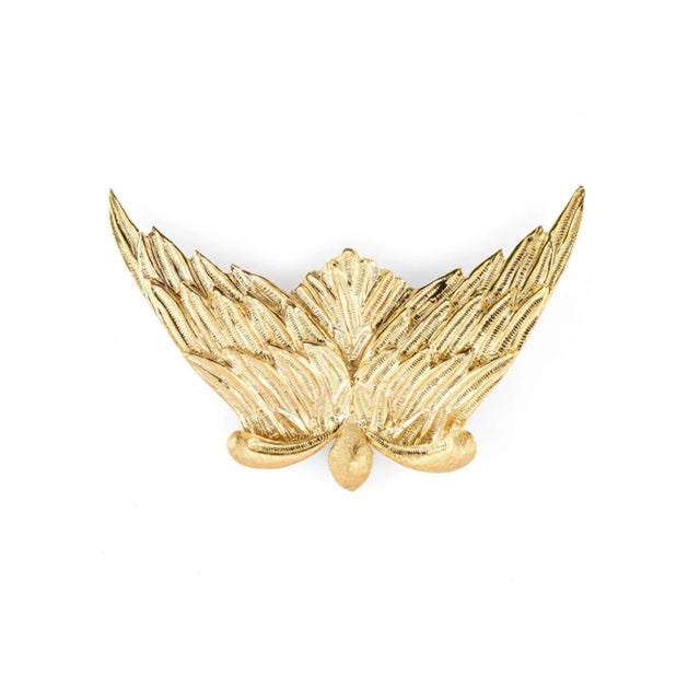 Modern Buccellati L''air Du Temps Angel Wings Brooch 18 Karat Gold Nina Ricci Vintage For Sale - Image 3 of 4