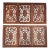 Vintage Hand-Carved Wood Jali Wall Hanging Latticework Plaques. India For Sale