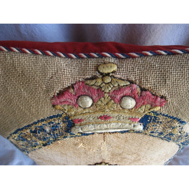 This beautiful embroidery is the coat of arms of the Marquesses of Westminster , it shows a splendid crown on top , this...