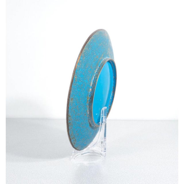 Meiji Cloisonné Enamel Plate, Japan For Sale - Image 9 of 18