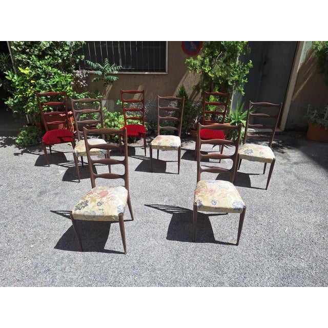 1940s High-Backed Chairs by Paolo Buffa, 1940s, Set of 5 For Sale - Image 5 of 9