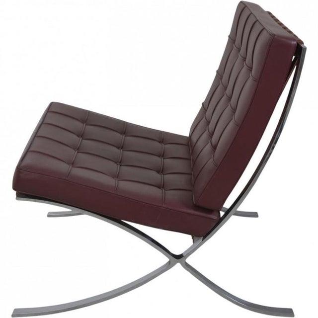 Barcelona Chair in Burgundy Leather by Ludwig Mies van der Rohe, 2000s For Sale - Image 16 of 18
