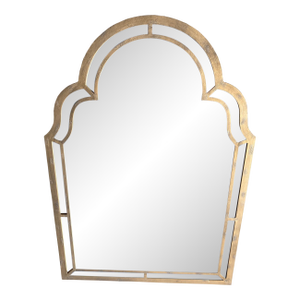 Large Forged Bronze Iron Arched Mirror 6ft 8 Spanish Moorish Colonial Style