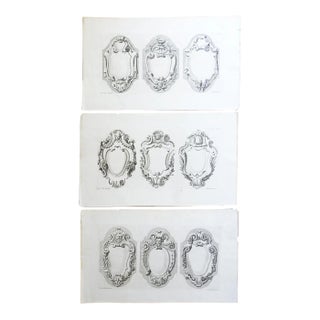 Antique 1728 James Gibbs Architectural Ornament Engravings - Set of 3 For Sale