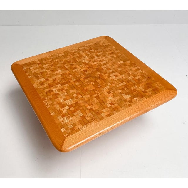 Beechwood and Mosaic Inlaid Coffee Table by Svend Middelboe for Tranekær Furniture, 1970s For Sale - Image 9 of 13