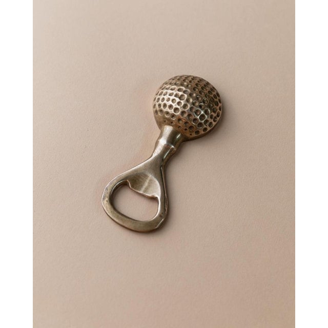 Mid-Century Golf Ball Bottle Opener in Brass, Italy, 1960s For Sale - Image 5 of 11