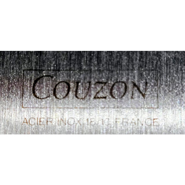Vintage French Couzon 18/10 Stainless Steel Bar Tray With Resin Handles – Art Deco Cocktail Serving Platter For Sale - Image 9 of 9