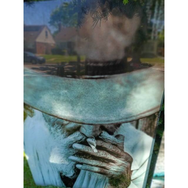 Huge 4' X 3' High-Def Metal Wall Art - Modern Gritty Portrait For Sale - Image 9 of 9