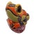 Frog on Leaf Ceramic Sculpture by De Rosa Rinconada For Sale