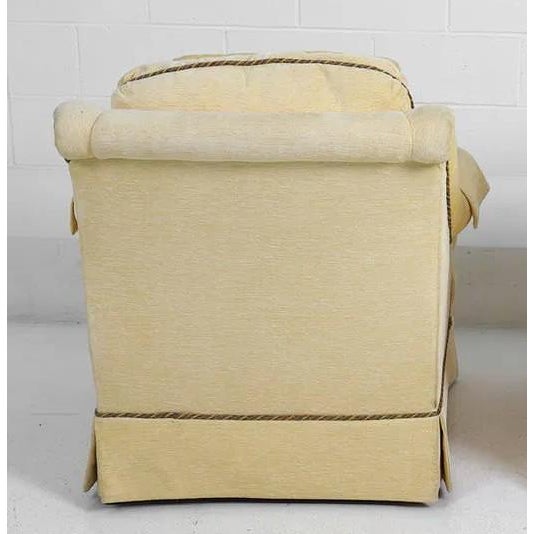 Wood Pair Sherrill Finely Upholstered Lounge Chairs For Sale - Image 7 of 9