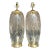 Vintage Boho Glass Swirl Lamps - a Pair For Sale