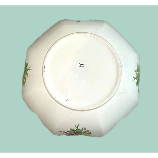 Pink Spode Marlborough Sprays Large Bowl For Sale - Image 8 of 8