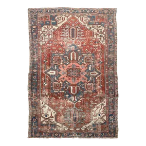 Slender European Sized Antique Heriz-serapi Rug - 8.2 X 13