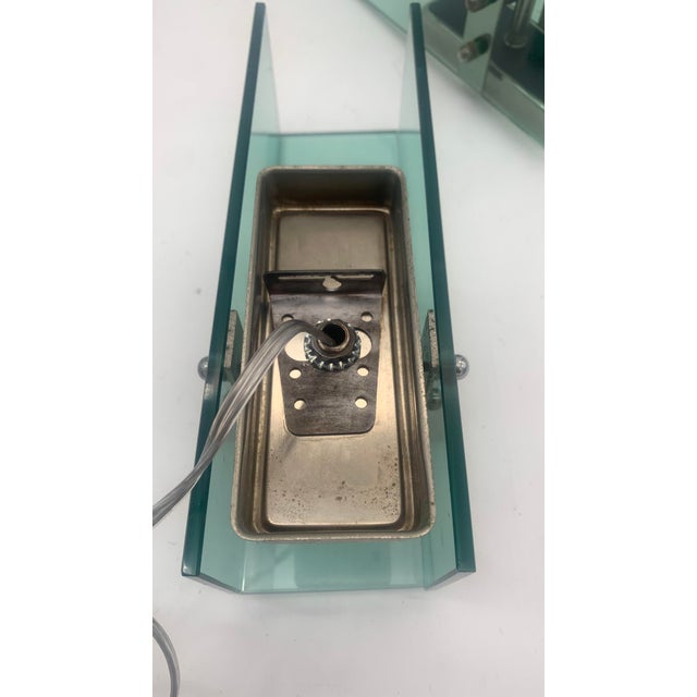 Glass Wall Lamps from Veca, Italy, 1970s, Set of 2 For Sale - Image 3 of 5