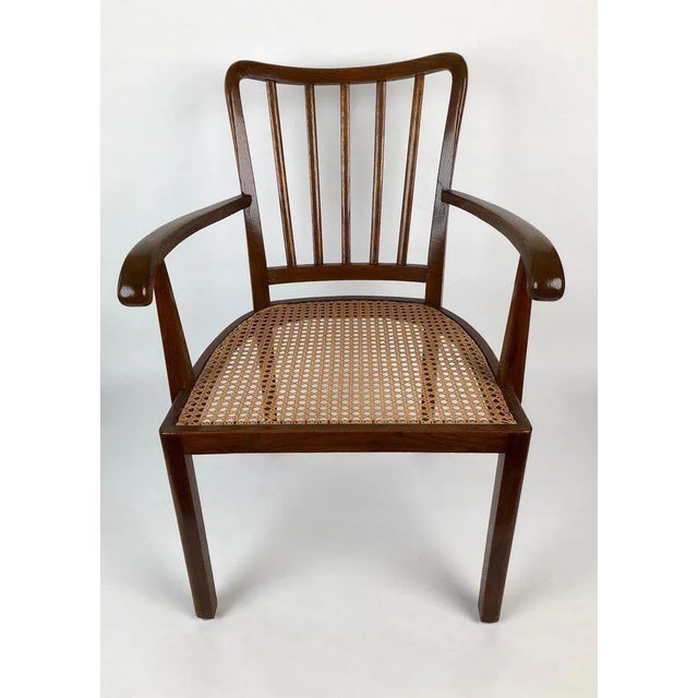 Armchair with Viennese Can Seat, 1930s For Sale - Image 3 of 10
