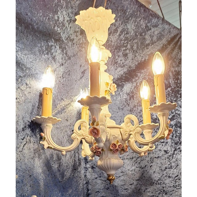 1980s Vintage German Chandelier from Rudolstadt Thuringia, 1980s For Sale - Image 5 of 9
