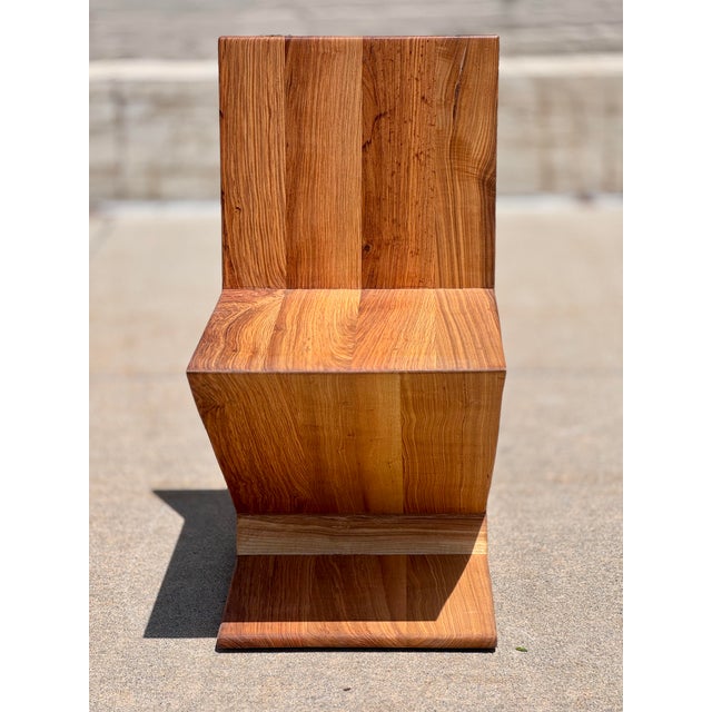 This Zig Zag chair was made by artist craftsman Jayson Gesme at Gjesme Studios in Iowa. Acquired directly from the artist...