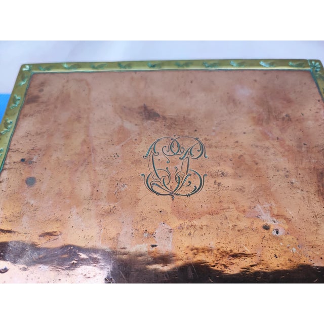 Pre-war box, copper, heraldic, dimensions: width 16 cm. depth 12.3 cm. height 6.5 cm.