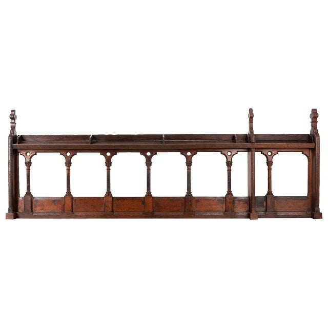 French 19th Century Walnut & Oak Church Altar Railing For Sale - Image 13 of 13