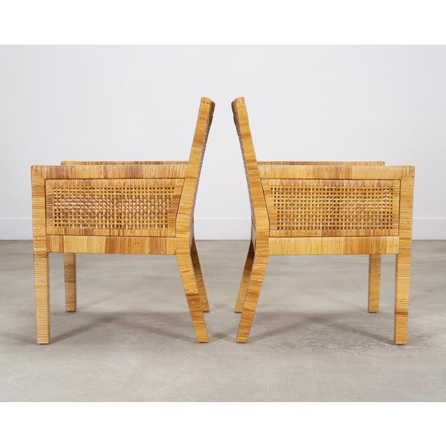 Set of 8 Billy Baldwin for Bielecky Brothers Cane Dining Chairs For Sale - Image 14 of 18