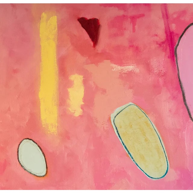 Play #10 Pink Abstract Oil Painting For Sale - Image 4 of 6