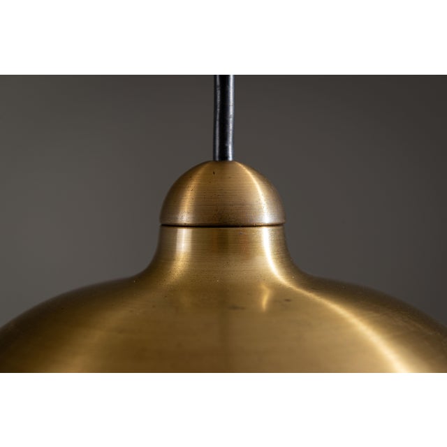 Pendant with Brass Details and Multicolor Glass from Peill & Putzler, 1970s For Sale - Image 6 of 11